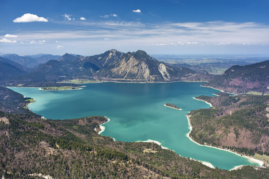Walchensee, jedno z najgłębszych jezior w Niemczech