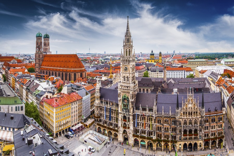 Katedra i ratusz w Monachium