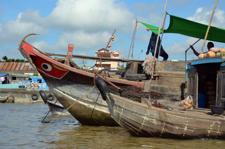Delta Mekongu, pływający targ (fot. Krzysztof Dopierała)