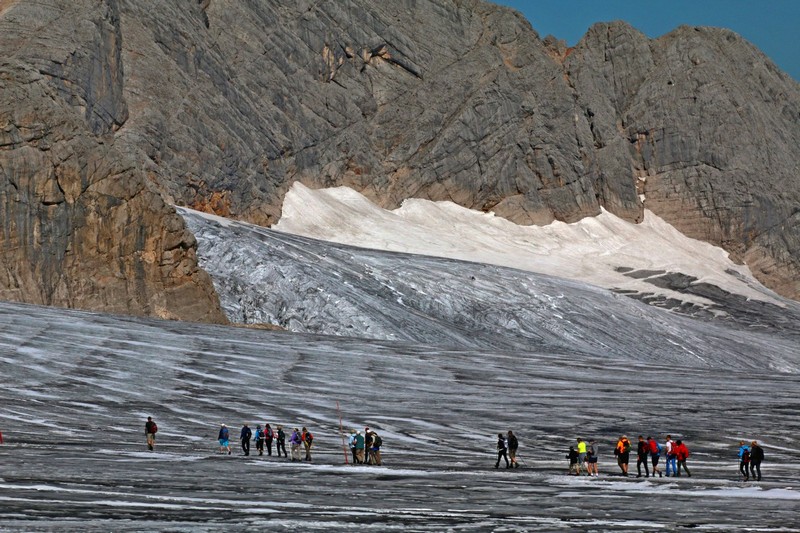 Wędrując po lodowcu Dachstein (fot. Tomasz Liptak)