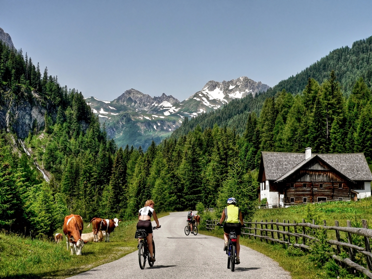 Jedna z alpejskich tras rowerowych