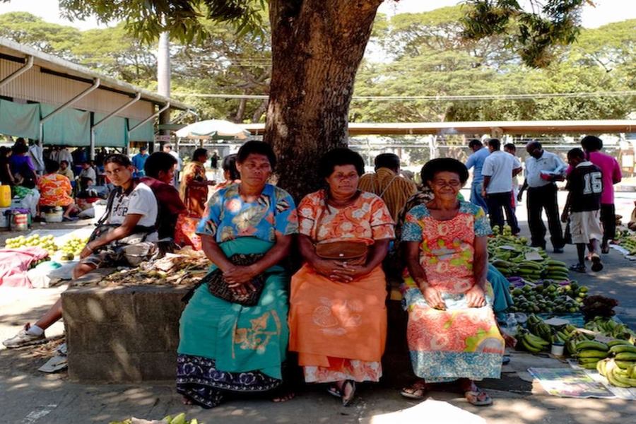 Kobiety z prowincji na targu w Savusavu