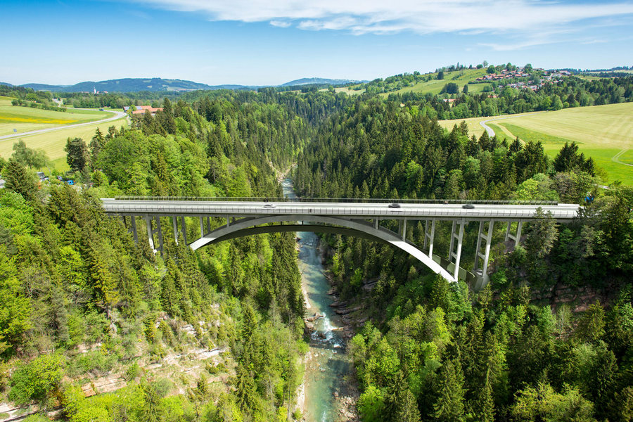 Echelsbacher Brücke nad rzeką Ammer