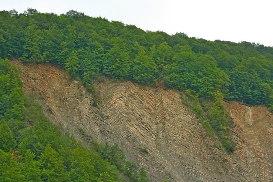 Odsłonięcia fliszu karpackiego (fot. Rafał Bartosz)