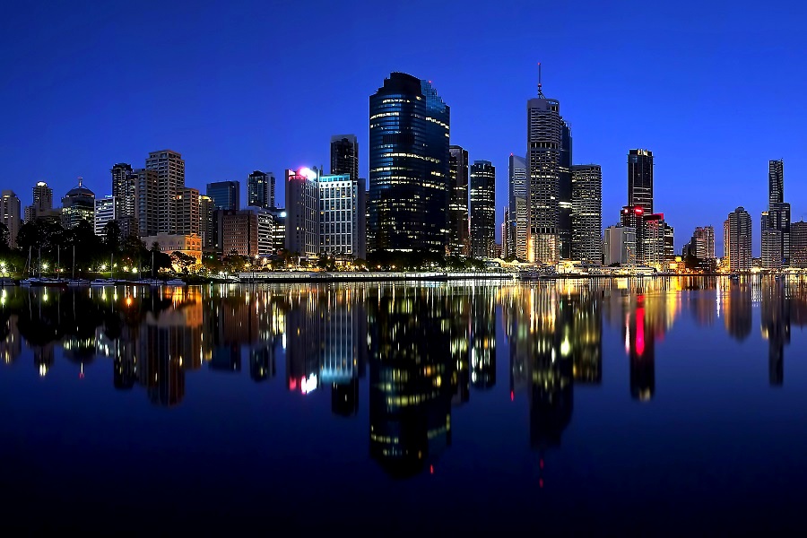 Wieczorna panorama Brisbane