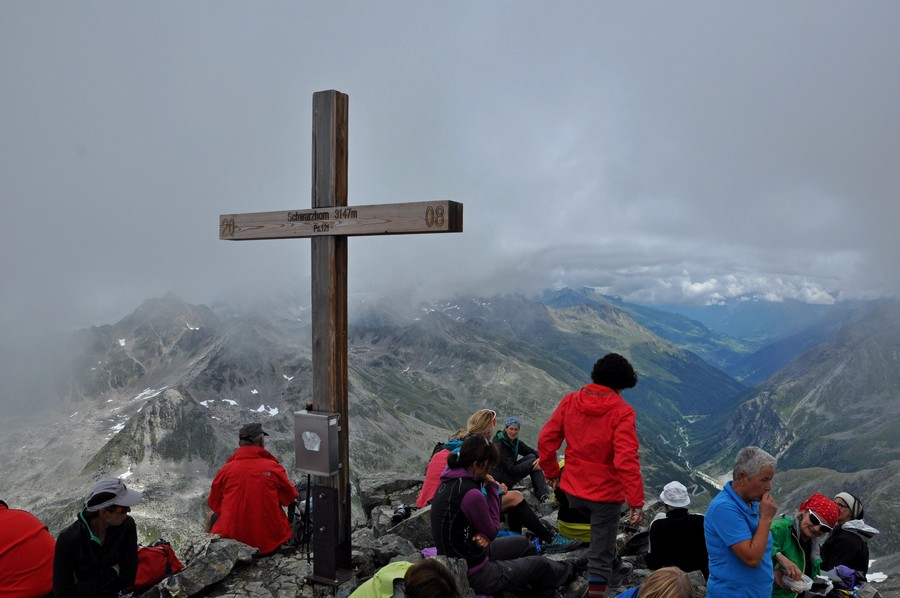 Na szczycie Schwarzhorn (fot. Ewa Styrkowiec)