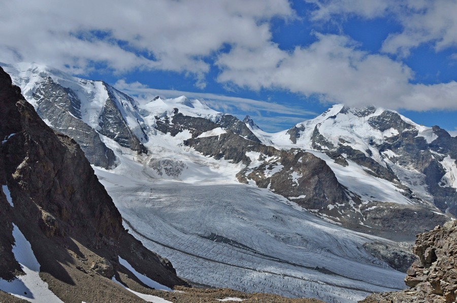 Wieczne śniegi masywu Bernina (fot. Ewa Styrkowiec)