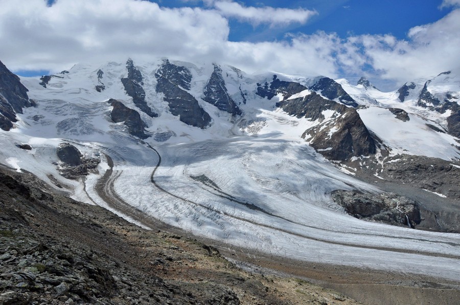 Lodowce pod szczytem Piz Bernina (fot. Ewa Styrkowiec)