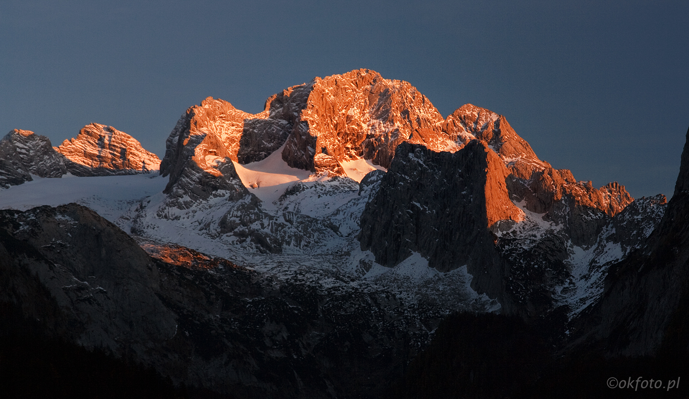 Hoher Dachstein o zachodzie słońca, fot. S. Adamczak, okfoto.pl