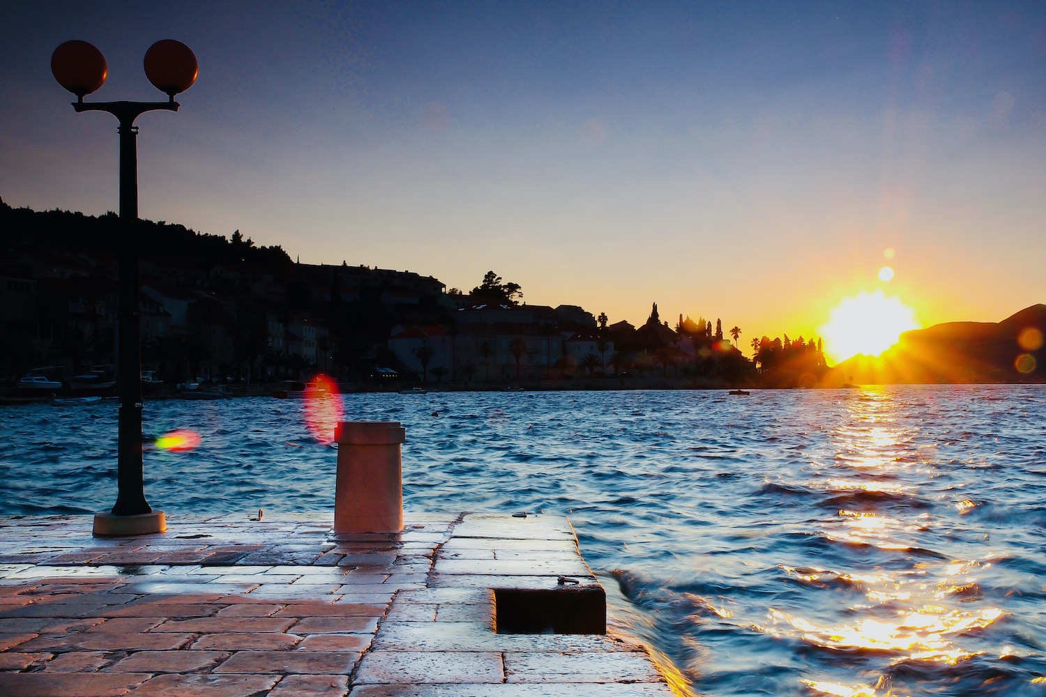 Zachód słońca nad Korčulą