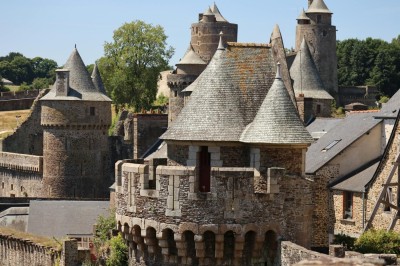 Detal zamku w Fougères