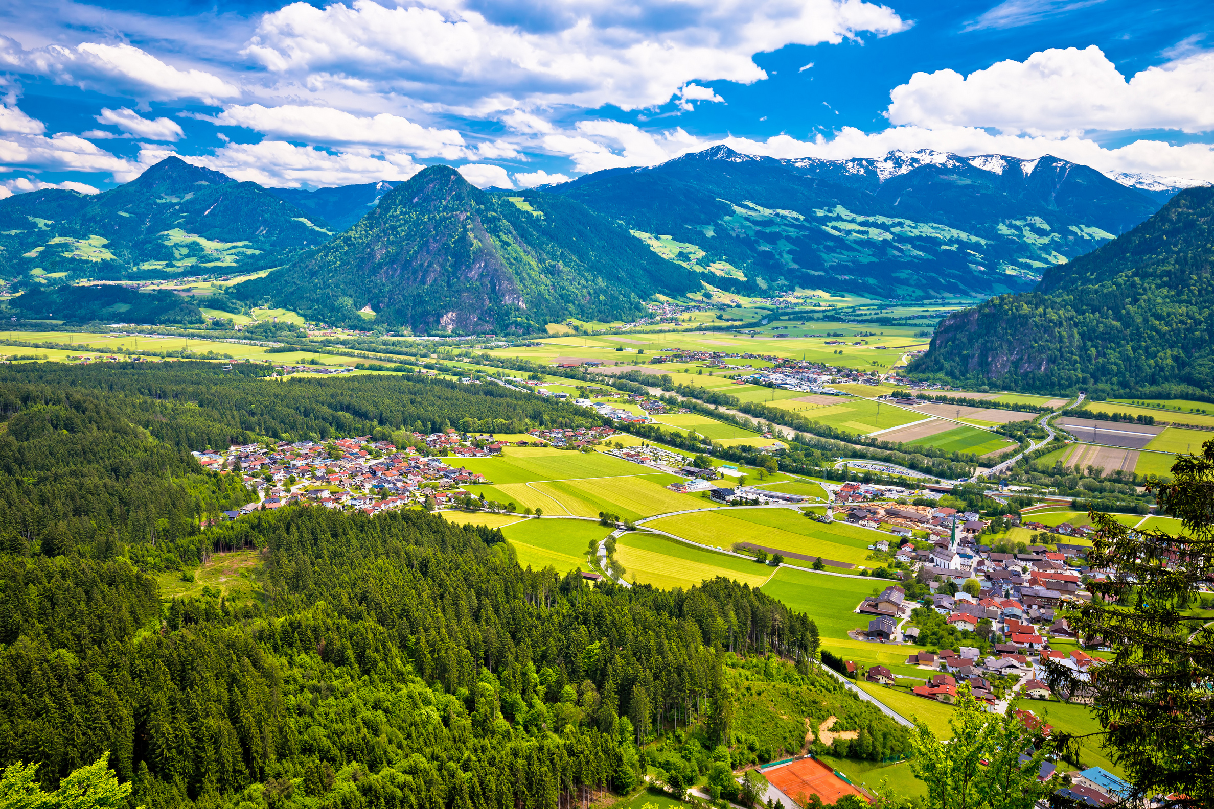 Dolina rzeki Inn w okolicy Wiesing