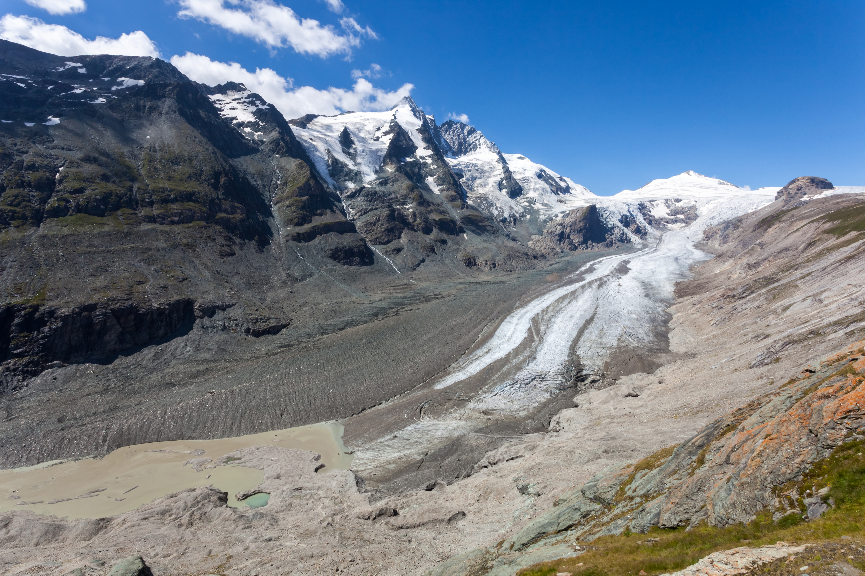 Widok na Grossglockner i lodowiec Pasterze