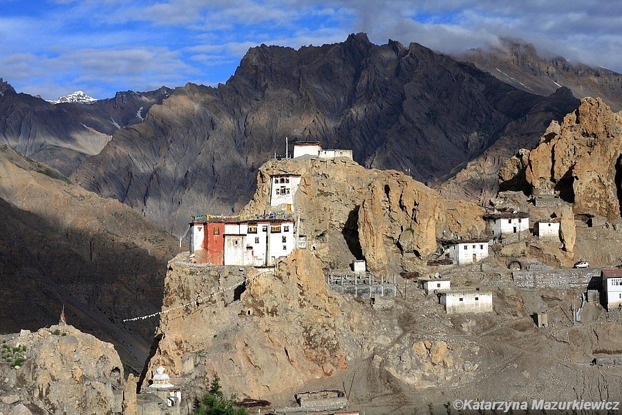 Klasztor i wioska Dhankar - dawna stolica Spiti